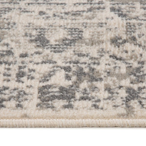 HomeRoots 10' Gray and Ivory Medallion Area Rug - Durable, Stain-Resistant Design for Stylish Living Spaces 6' X 9' 531726