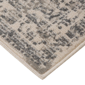 HomeRoots 10' Gray and Ivory Medallion Area Rug - Durable, Stain-Resistant Design for Stylish Living Spaces 6' X 9' 531726
