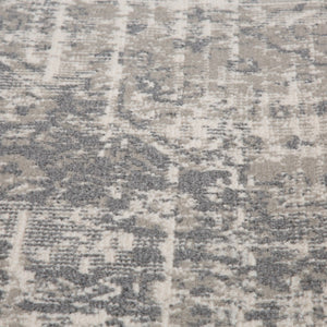 HomeRoots 10' Gray and Ivory Medallion Area Rug - Durable, Stain-Resistant Design for Stylish Living Spaces 8' X 10' 531727