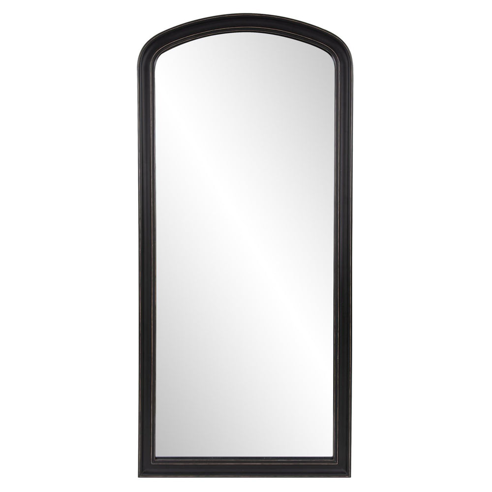 Howard Elliott Domenico Mirror - Handcrafted Distressed Black Frame, Perfect For Entryway Or Dressing Room Decor Black Wood 53173-howard-elliott