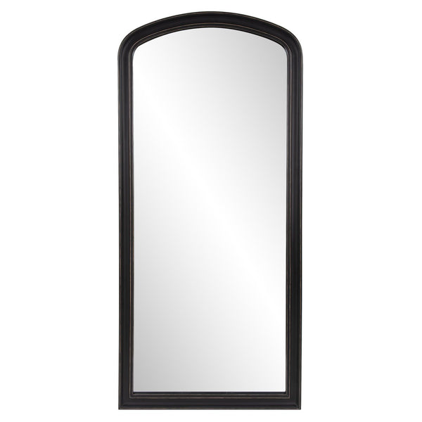 Howard Elliott Domenico Mirror - Handcrafted Distressed Black Frame, Perfect For Entryway Or Dressing Room Decor Black Wood 53173-howard-elliott