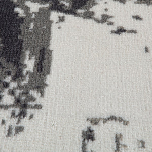 HomeRoots 10' Contemporary Abstract Area Rug in Ivory, Gray, and Rust - Durable, Stain-Resistant Design for Home 6' X 9' 531742