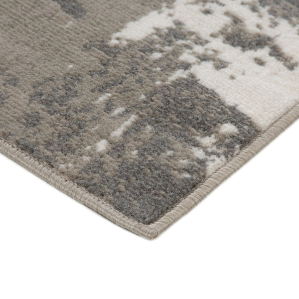 HomeRoots 10' Contemporary Abstract Area Rug in Ivory, Gray, and Rust - Durable, Stain-Resistant Design for Home 8' X 10' 531743