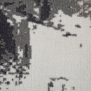 HomeRoots 10' Contemporary Abstract Area Rug in Ivory, Gray, and Rust - Durable, Stain-Resistant Design for Home 9' X 12' 531745