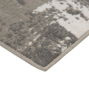 HomeRoots 10' Contemporary Abstract Area Rug in Ivory, Gray, and Rust - Durable, Stain-Resistant Design for Home 9' X 12' 531745
