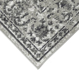 Homeroots 10' X 14' Gray And Dark Gray Floral Power Loom Area Rug  Polypropylene 531746