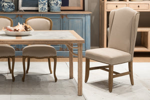 Sarreid Black High Back Dining Chair Set Of 2 - Elegant Beech Wood Frame, Soft Black Fabric & Stylish Tacks Black  53174