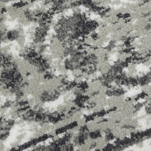 HomeRoots 10' Elegant Ivory Gray Floral Area Rug – Durable, Stain Resistant, Perfect for Family Living Spaces 8' X 10' 531751