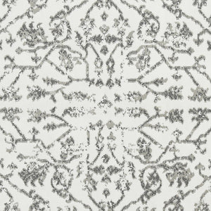HomeRoots 10' Elegant Ivory Gray Floral Area Rug – Durable, Stain Resistant, Perfect for Family Living Spaces 10' X 14' 531754