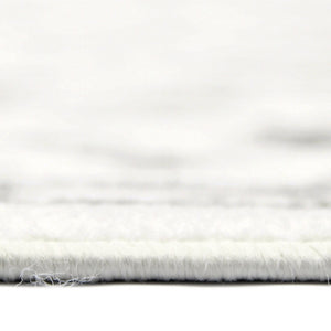 HomeRoots 10' Elegant Ivory Gray Floral Area Rug – Durable, Stain Resistant, Perfect for Family Living Spaces 10' X 14' 531754