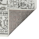 Homeroots 10' Gray And Light Gray Floral Power Loom Runner Rug  Polypropylene 531756