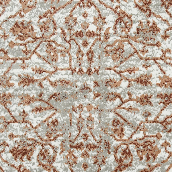 HomeRoots 10' Elegant Ivory Gray Floral Area Rug – Durable, Stain Resistant, Perfect for Family Living Spaces 9' X 12' 531769