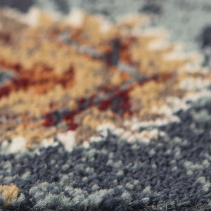 Homeroots 8' X 10' Teal Rust And Orange Oriental Power Loom Area Rug  Polypropylene 531772