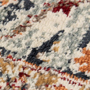 HomeRoots 8' Elegant Ivory Navy and Orange Medallion Area Rug – Durable, Stain-Resistant, Perfect for Families 8' X 10' 531780