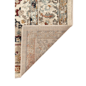 HomeRoots 8' Beige Rust and Navy Floral Medallion Area Rug – Timeless Power Loom Design for Any Space 9' X 12' 531789