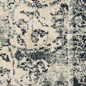 Homeroots 9' X 12' Charcoal And Gray Medallion Power Loom Area Rug  Polypropylene 531793