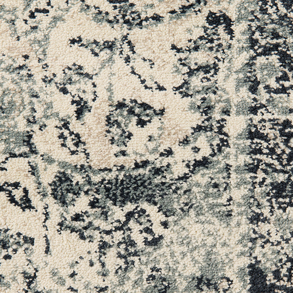 Homeroots 9' X 12' Charcoal And Gray Medallion Power Loom Area Rug  Polypropylene 531793