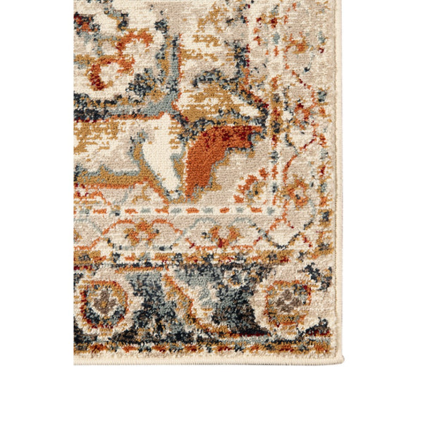 HomeRoots 8' Ivory Tan and Gold Medallion Area Rug - Elegant Power Loomed Design for Timeless Home Style 8' X 10' 531796