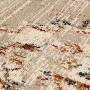 HomeRoots 8' Ivory Tan and Gold Medallion Area Rug - Elegant Power Loomed Design for Timeless Home Style 8' X 10' 531796