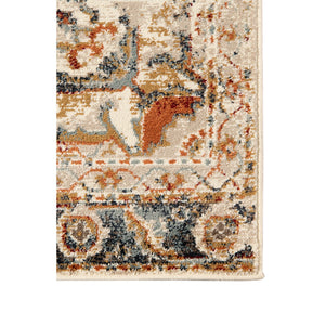 HomeRoots 8' Ivory Tan and Gold Medallion Area Rug - Elegant Power Loomed Design for Timeless Home Style 9' X 12' 531797