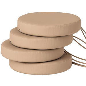 English Elm Soft Round Dining Chair Cushions Set of 4 with Washable Covers and Foam Padding Khaki T3971P442976