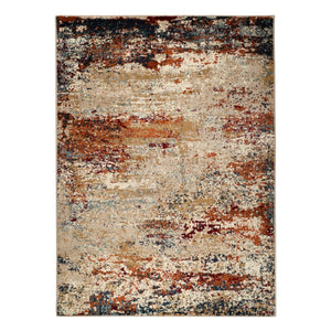 HomeRoots 8' Bold Orange and Black Abstract Power Loom Area Rug - Modern Style for High-Traffic Spaces 8' X 10' 531800