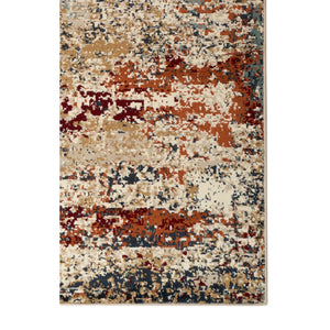 HomeRoots 8' Bold Orange and Black Abstract Power Loom Area Rug - Modern Style for High-Traffic Spaces 8' X 10' 531800