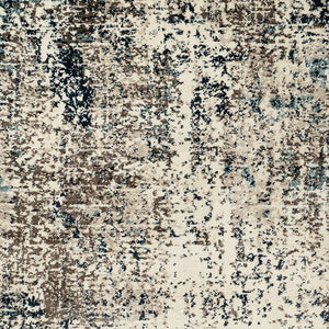 HomeRoots 8' Abstract Ivory Blue and Gray Area Rug – Contemporary Style, Durable, Soft, and Easy Care for Homes 8' X 10' 531808