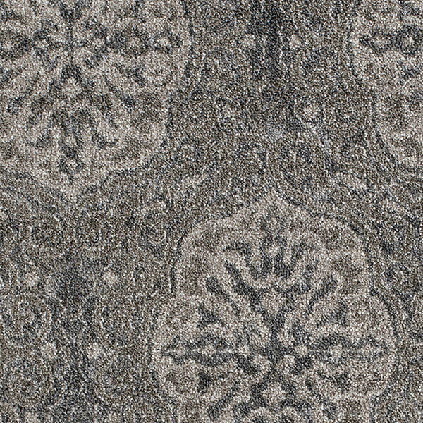 Homeroots 4' X 6' Charcoal And Gray Medallion Power Loom Area Rug  Polypropylene 531820