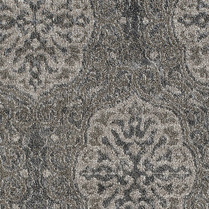 Homeroots 8' X 10' Charcoal And Gray Medallion Power Loom Area Rug  Polypropylene 531824