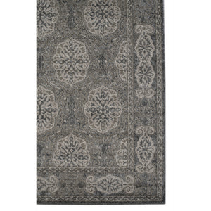 Homeroots 8' X 10' Charcoal And Gray Medallion Power Loom Area Rug  Polypropylene 531824