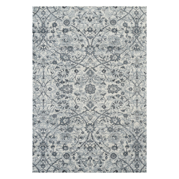 Homeroots 4' X 6' Charcoal And Gray Floral Power Loom Area Rug  Polypropylene 531828