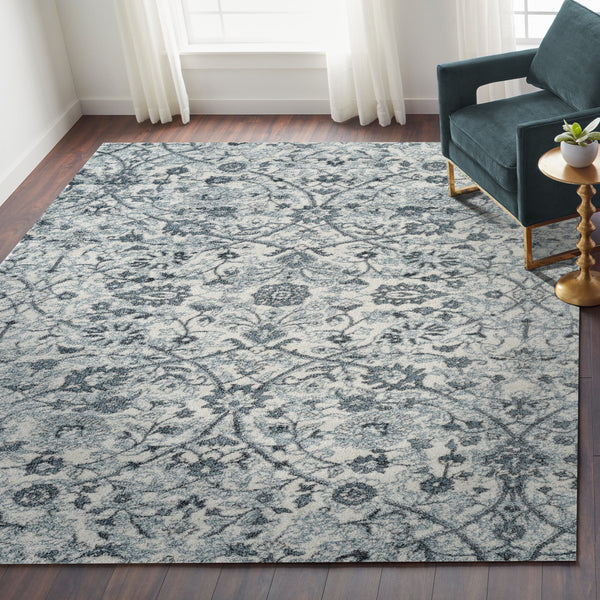 Homeroots 8' X 10' Charcoal And Gray Oriental Power Loom Area Rug  Polypropylene 531832