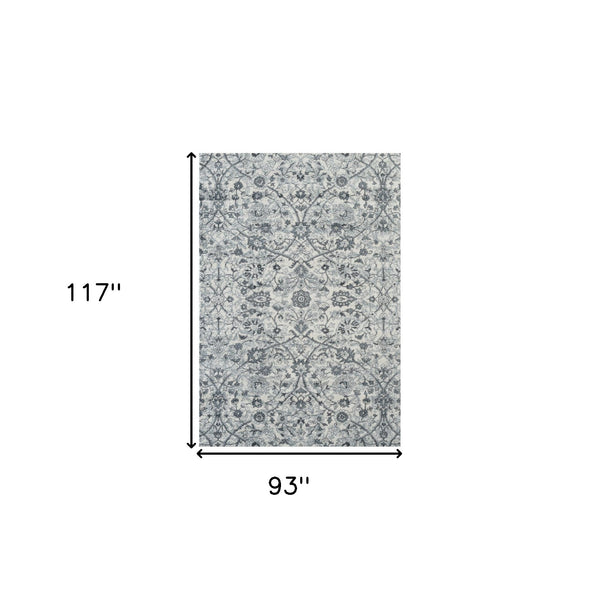 Homeroots 8' X 10' Charcoal And Gray Oriental Power Loom Area Rug  Polypropylene 531832