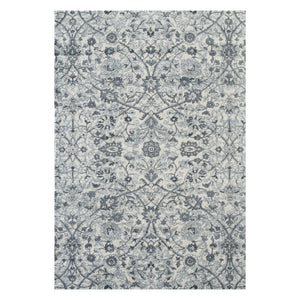Homeroots 9' X 12' Charcoal And Gray Floral Power Loom Area Rug  Polypropylene 531833