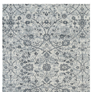 Homeroots 9' X 12' Charcoal And Gray Floral Power Loom Area Rug  Polypropylene 531833