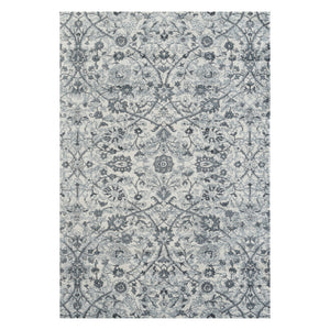 Homeroots 9' X 12' Charcoal And Gray Floral Power Loom Area Rug  Polypropylene 531833