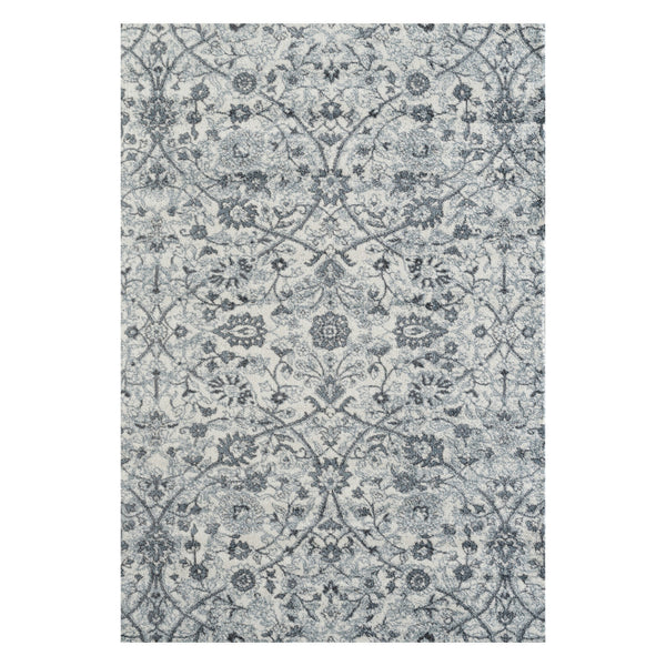 Homeroots 9' X 12' Charcoal And Gray Floral Power Loom Area Rug  Polypropylene 531833
