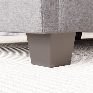 English Elm 141.5'' Modern U-Shaped 6-Seater Sofa Couch With Movable Ottoman & Armrest Pockets For Versatile Living W680S00043