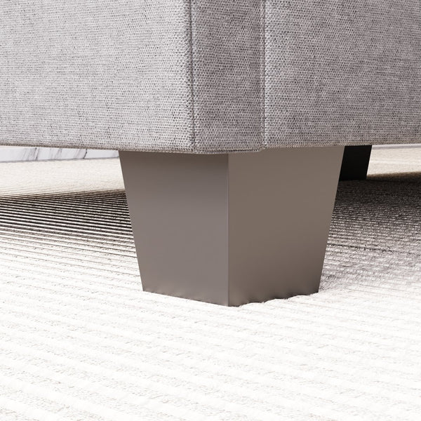 English Elm 141.5'' Modern U-Shaped 6-Seater Sofa Couch With Movable Ottoman & Armrest Pockets For Versatile Living W680S00043