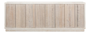 Sarreid Stefano Narrow Sideboard - Antique White Reclaimed Pine Elegance For Stylish Storage Solutions White  53197