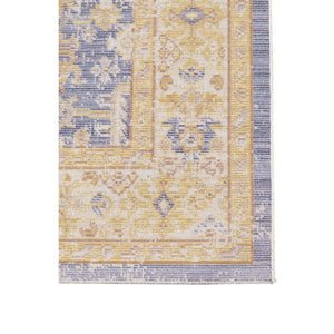 HomeRoots 9' Floral Area Rug in Gray, Yellow, and Lavender – Timeless Elegance for Large Living Spaces 5' X 8' 531983