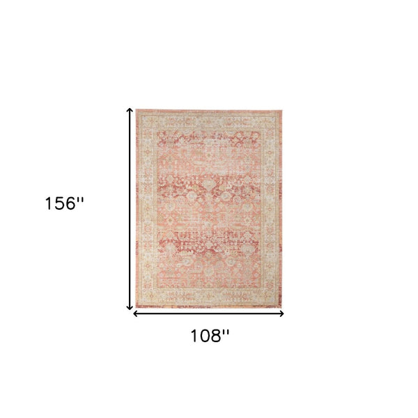 HomeRoots 9' Floral Area Rug in Gray, Yellow, and Lavender – Timeless Elegance for Large Living Spaces 9' X 13' 531985