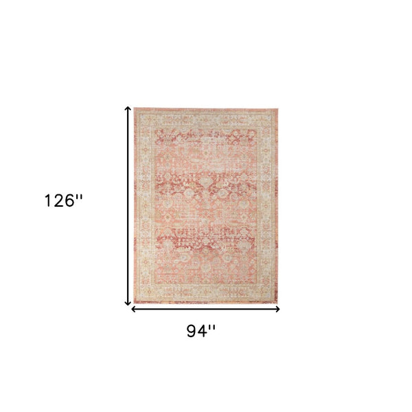 HomeRoots 9' Floral Area Rug in Gray, Yellow, and Lavender – Timeless Elegance for Large Living Spaces 8' X 10' 531989
