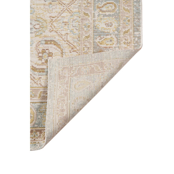 HomeRoots 9' Distressed Area Rug in Tan and Gray Medallion Design - Perfect for Any Living Space Elegance 9' X 13' 531990