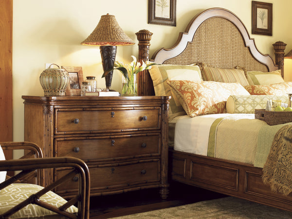Lexington Tommy Bahama Home Barbados Chest - Elegant Caribbean-inspired Storage With 3 Serpentine Drawers & Natural Materials Plantation  531-221