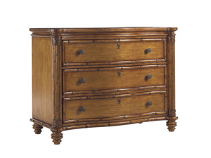 Lexington Tommy Bahama Home Barbados Chest - Elegant Caribbean-inspired Storage With 3 Serpentine Drawers & Natural Materials Plantation  531-221