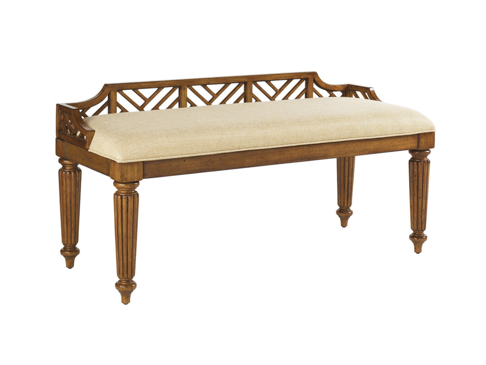 Lexington Tommy Bahama Home Plantain Bed Bench - Embrace Caribbean Elegance With Natural Materials And Sophisticated Style Plantation  531-536-40