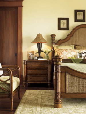 Lexington Tommy Bahama Home Barbados Nightstand - Elegant Caribbean-inspired Design With Bamboo Accents And Three Drawers Plantation  531-623