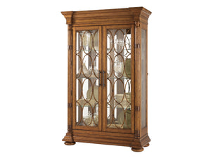 Lexington Tommy Bahama Home Mariana Display Cabinet – Elegant Island-inspired Design With Glass Shelves, Bamboo Fretwork & Lighting Plantation  531-864